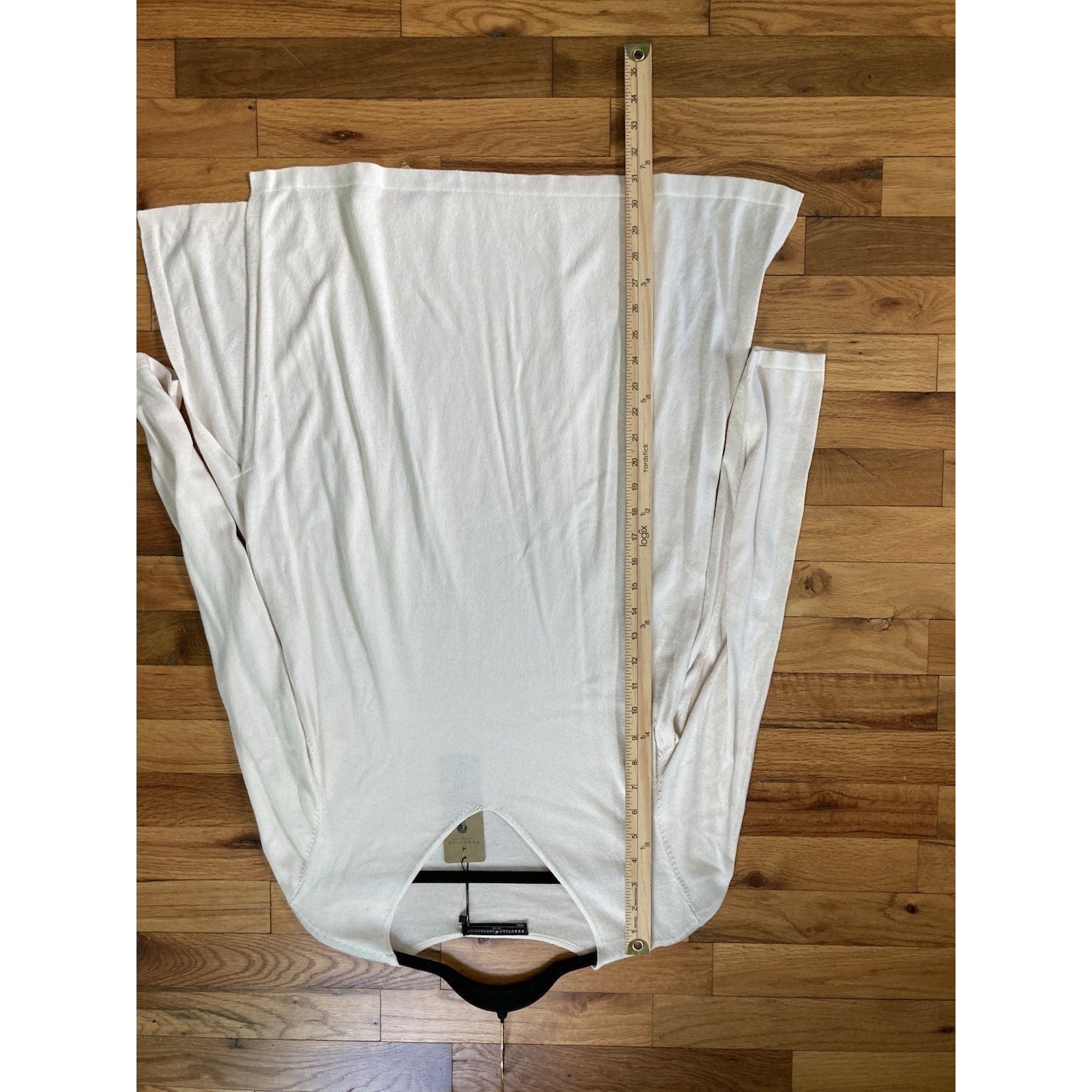 Peruvian Connection Gabrielle Tunic Top Chalk Cream Split Hem Size Medium Nwt — image 7 of 8